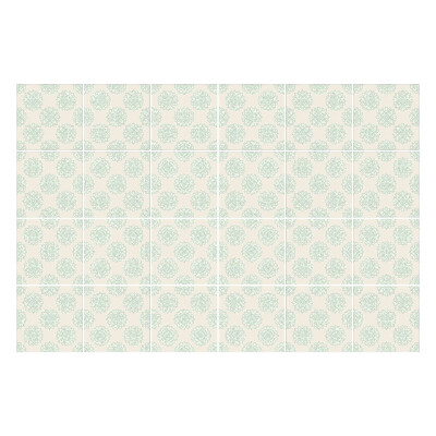 Öntapadós csempe matrica Finom virágmotívumok