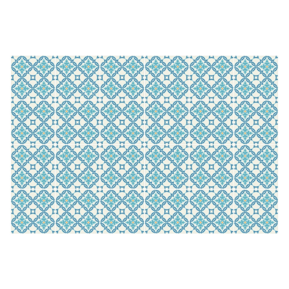 Öntapadós csempe matrica Geometrikus virágmotívumok