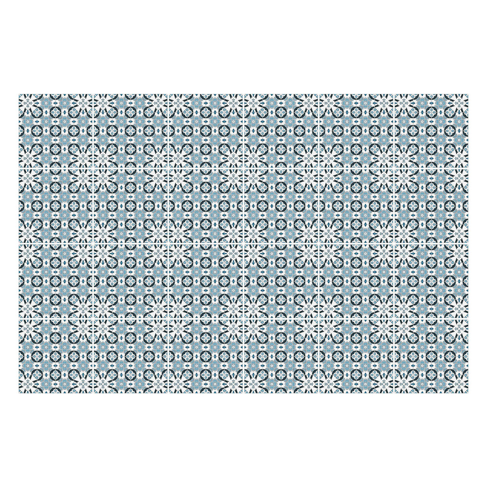 Öntapadós csempe matrica Virág motívum díszekkel