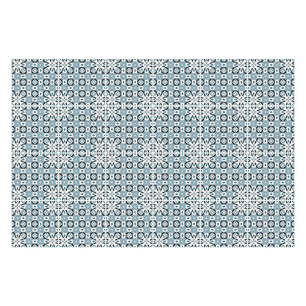 Öntapadós csempe matrica Virág motívum díszekkel