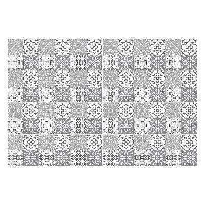 Öntapadós csempe matrica Virágmotívumok hálóban