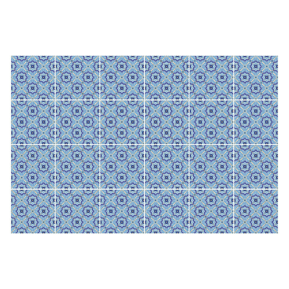 Öntapadós csempe matrica Geometrikus virágmotívumok