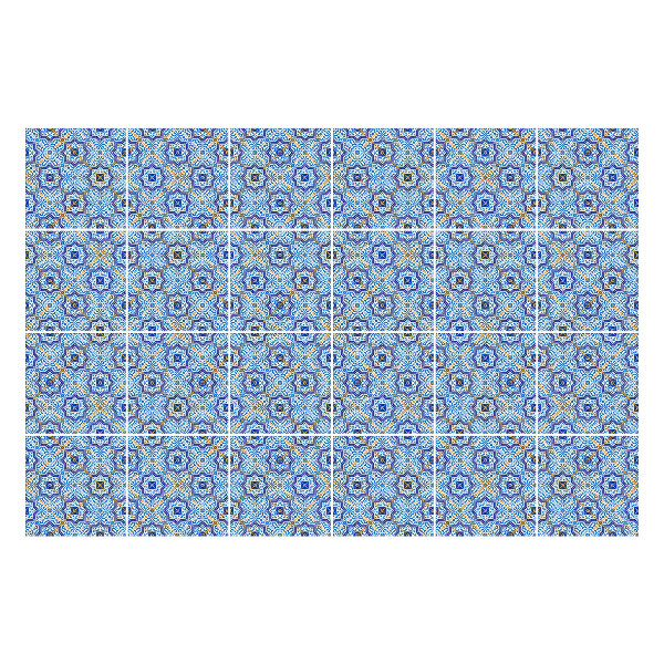 Öntapadós csempe matrica Geometrikus virágmotívumok