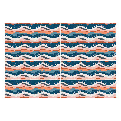 Öntapadós csempe matrica Pasztell tónusú hullámok