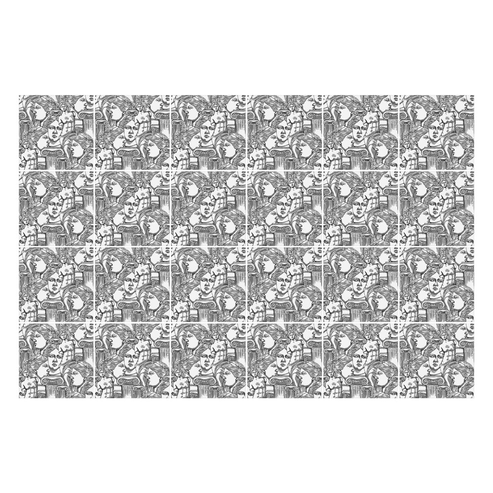 Öntapadós csempe matrica Arcok ismétlődő mintában