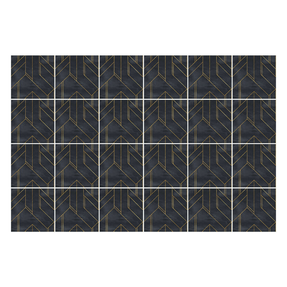 Öntapadós csempe matrica Cikcakk geometria