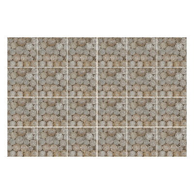 Csempe matrica Kerek fatörzsek