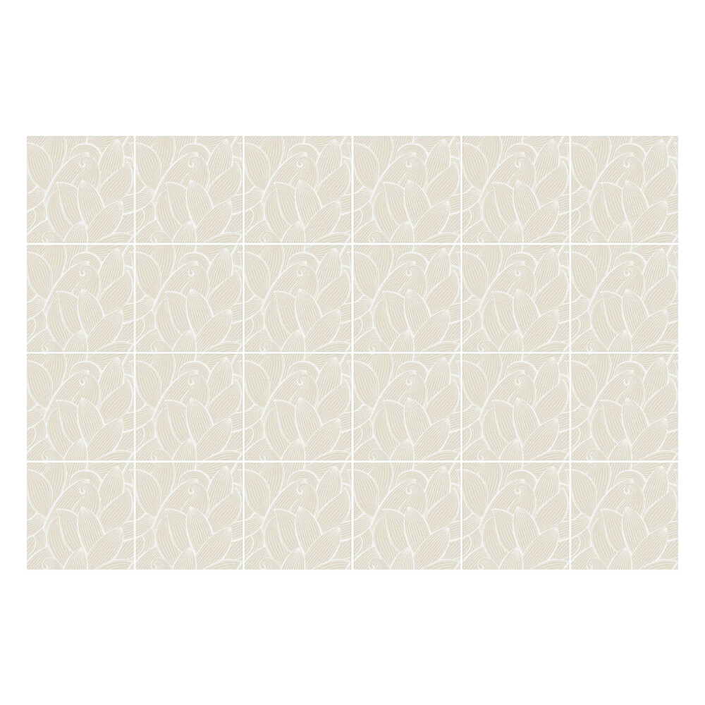 Öntapadós csempe matrica A levelek finom elrendezésben