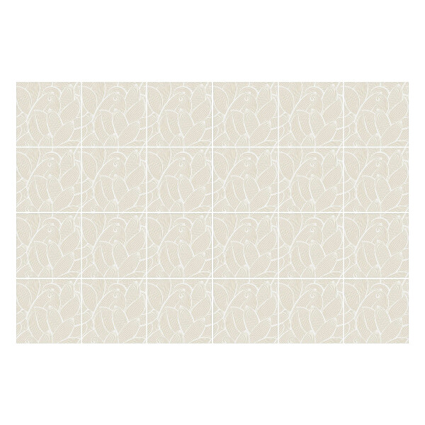 Öntapadós csempe matrica A levelek finom elrendezésben