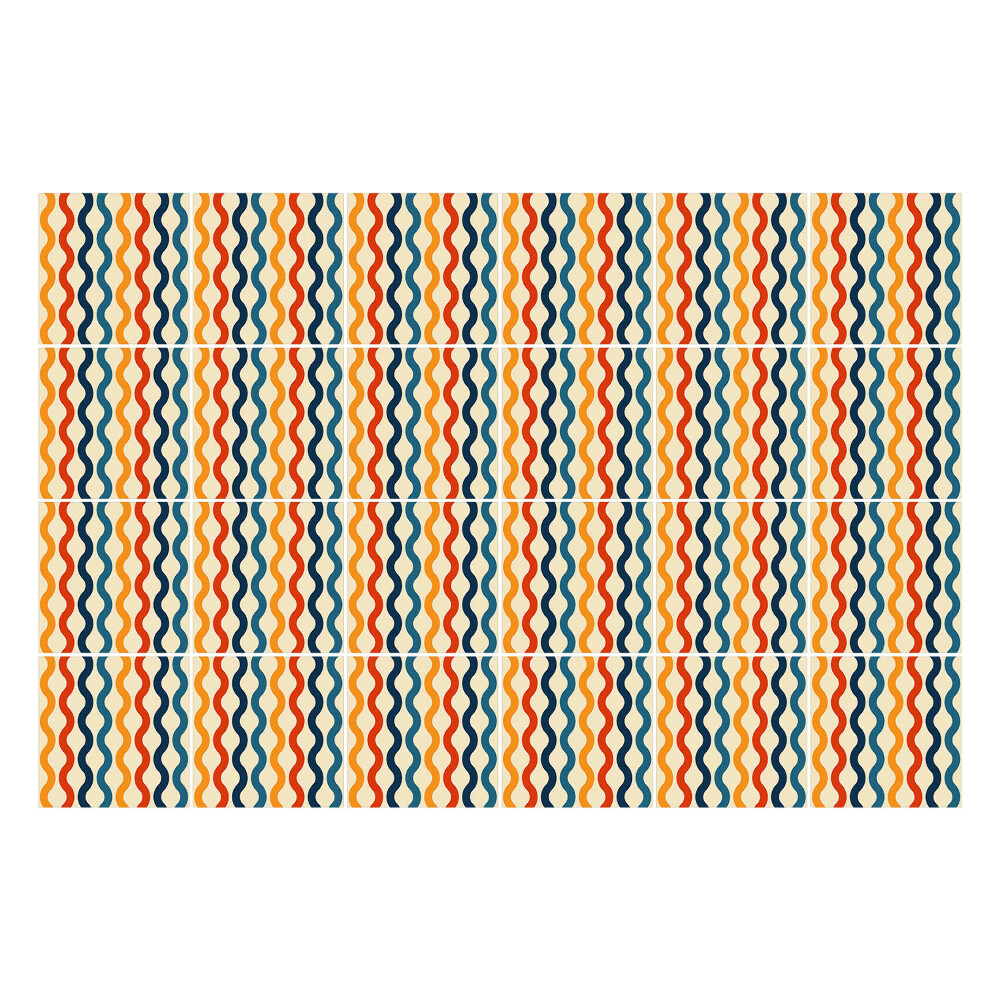 Csempe matrica Hullámos vonalak ritmusban