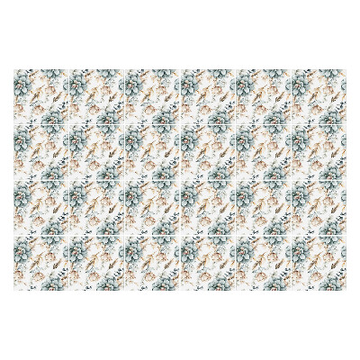 Csempe matrica Virág motívum levelekkel