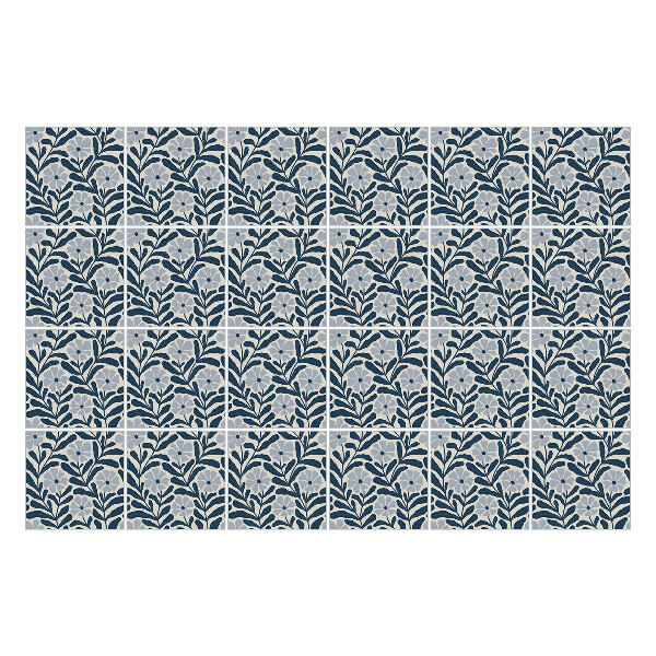 Öntapadós csempe matrica Virágmintás