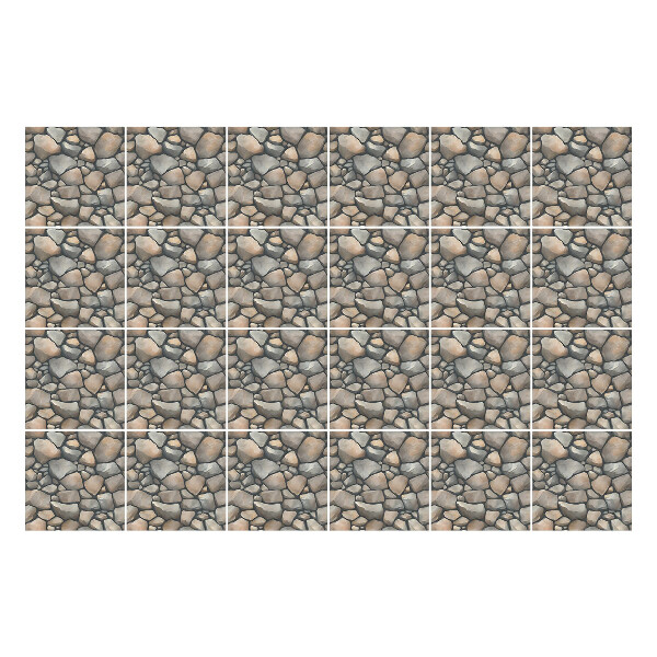 Öntapadós csempe matrica Természetes kövek az elrendezésben