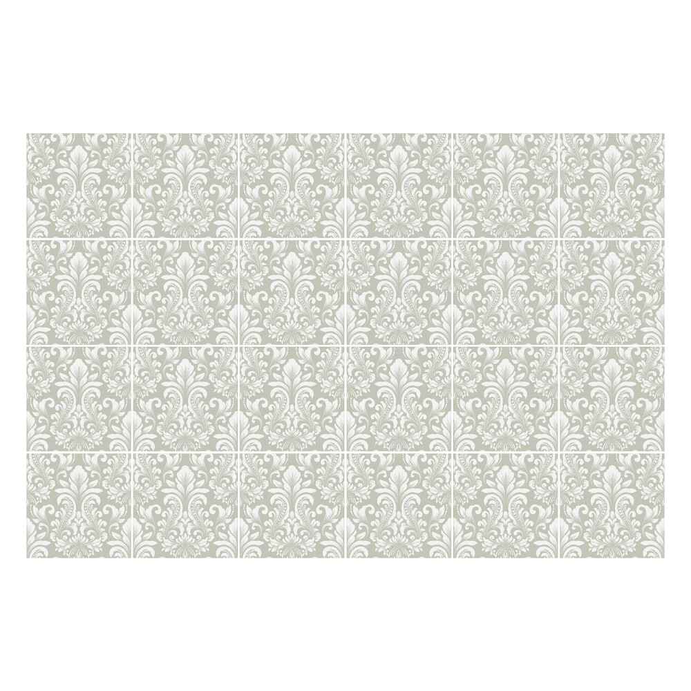 Öntapadós csempe matrica Elegáns virágdíszek