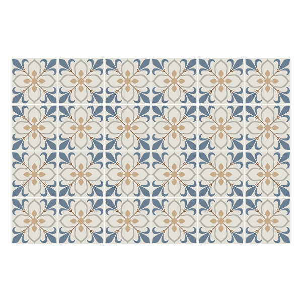 Öntapadós csempe matrica Virágos motívum hálóban