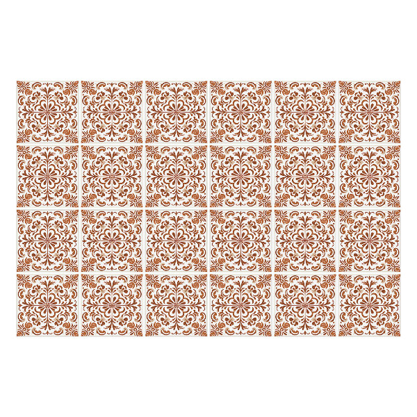 Csempe matrica Elegáns díszek négyzetekben