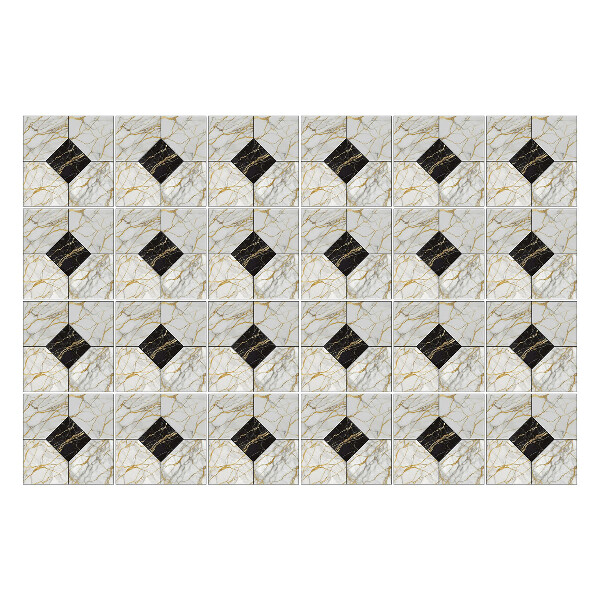 Öntapadós csempe matrica Geometrikus csempe elrendezésben
