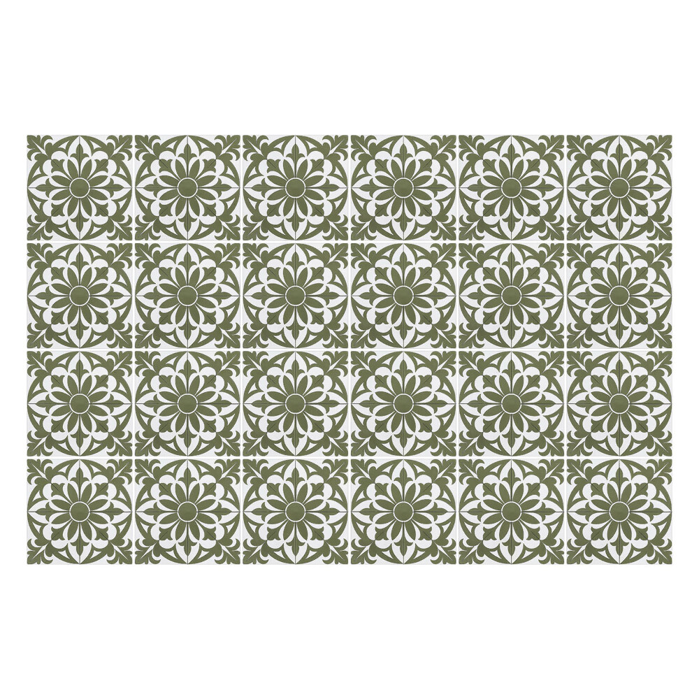 Öntapadós csempe matrica Virágos motívum hálóban