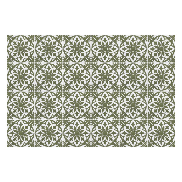 Öntapadós csempe matrica Virágos motívum hálóban