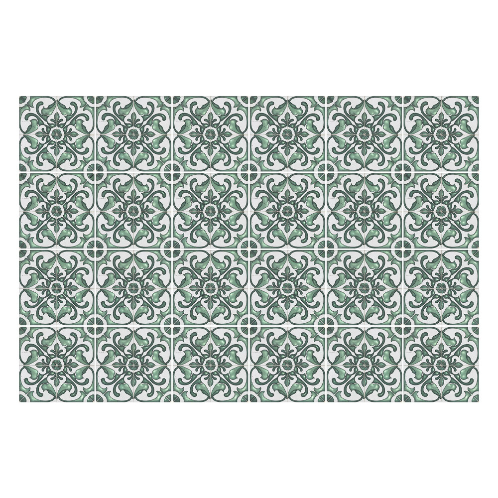 Öntapadós csempe matrica Elegáns virágmotívumok