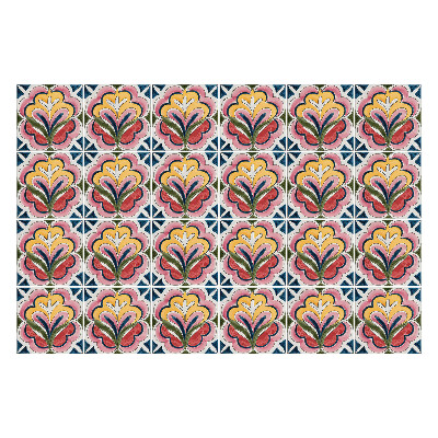 Csempe matrica Virágmotívumok az elrendezésben