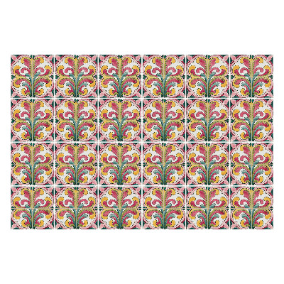 Csempe matrica Virágmotívumok az elrendezésben