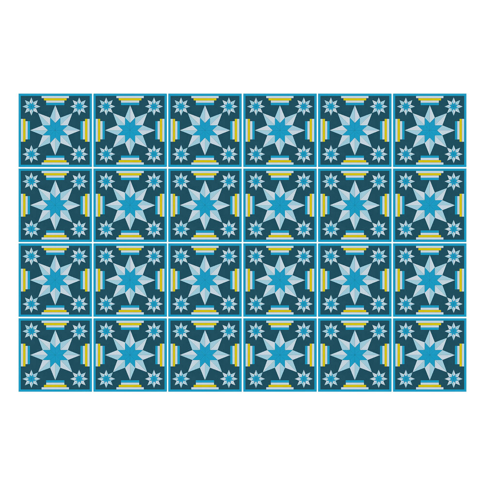 Csempe matrica Geometrikus csillagok és csíkok