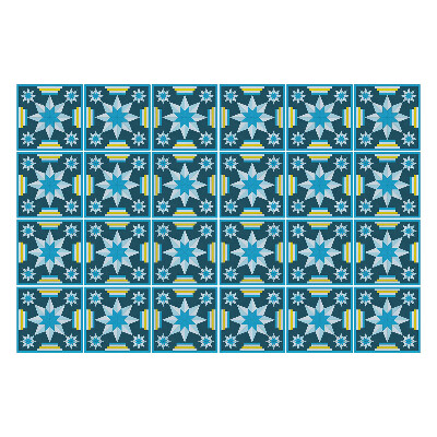 Csempe matrica Geometrikus csillagok és csíkok