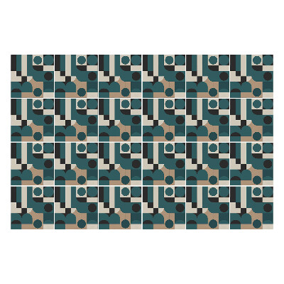 Öntapadós csempe matrica Geometria körökkel