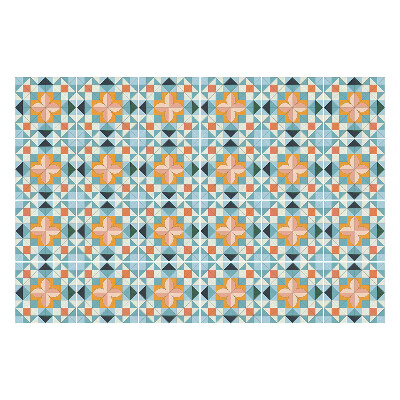 Csempe matrica Geometrikus virágok hálóban