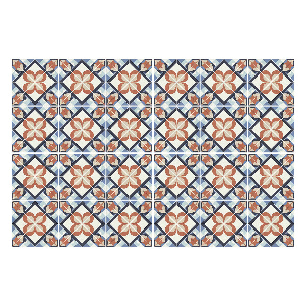 Csempe matrica Virágmotívumok rombuszokban