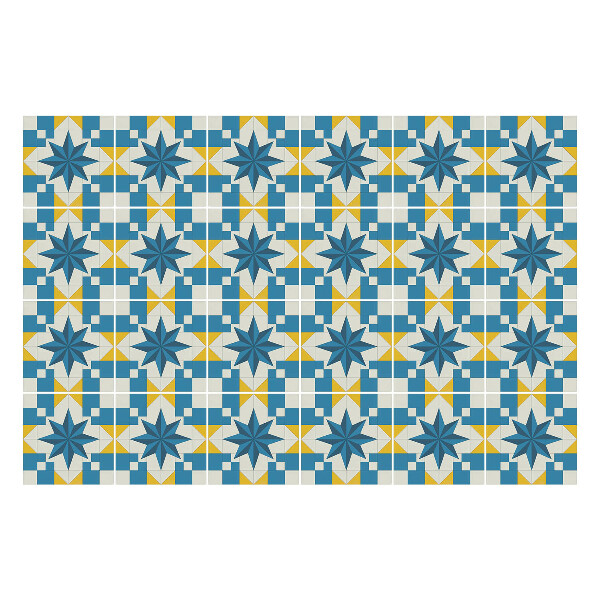 Öntapadós csempe matrica Szimmetrikus csillagok és négyzetek