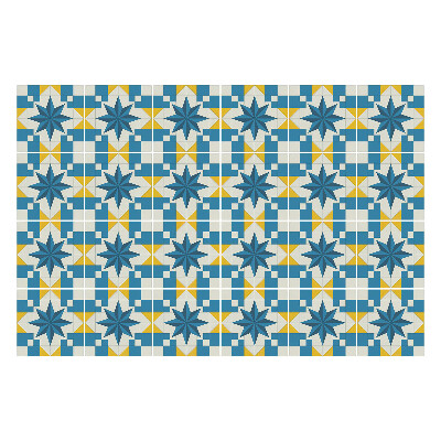 Öntapadós csempe matrica Szimmetrikus csillagok és négyzetek