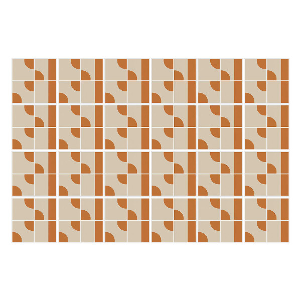 Csempe matrica Geometriai formák egy rácsban