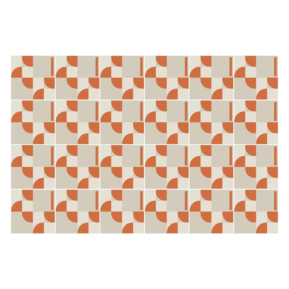 Öntapadós csempe matrica Geometria ívekkel és vonalakkal