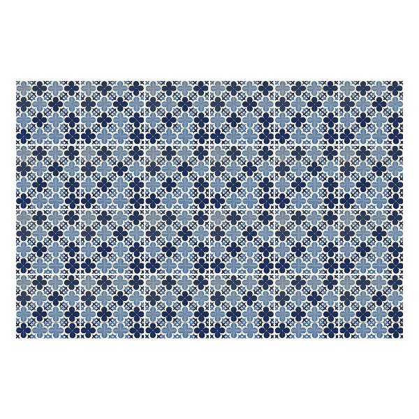 Öntapadós csempe matrica Virágmotívumok hálóban