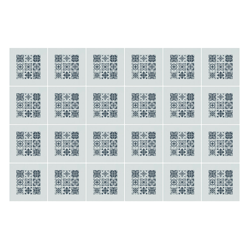 Öntapadós csempe matrica Virágmotívumok hálóban