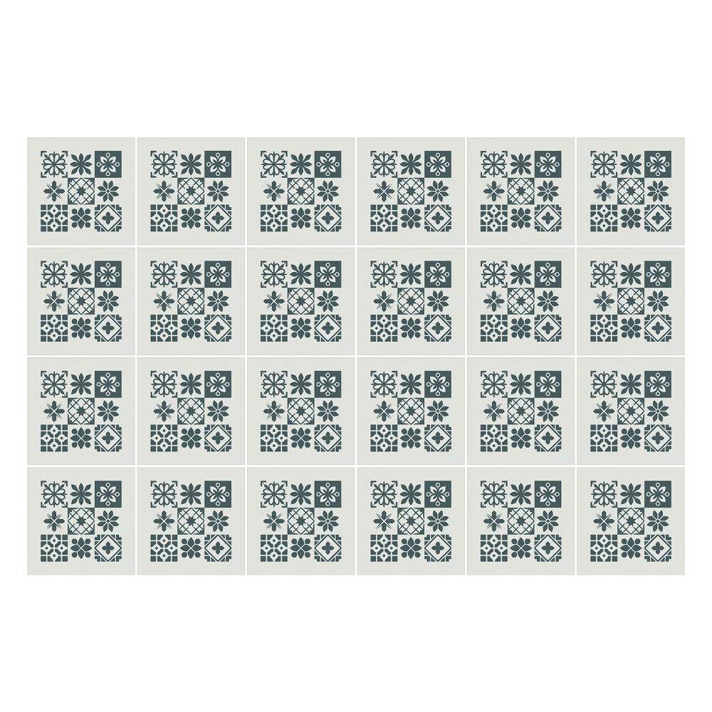 Csempe matrica Geometrikus virágok és formák