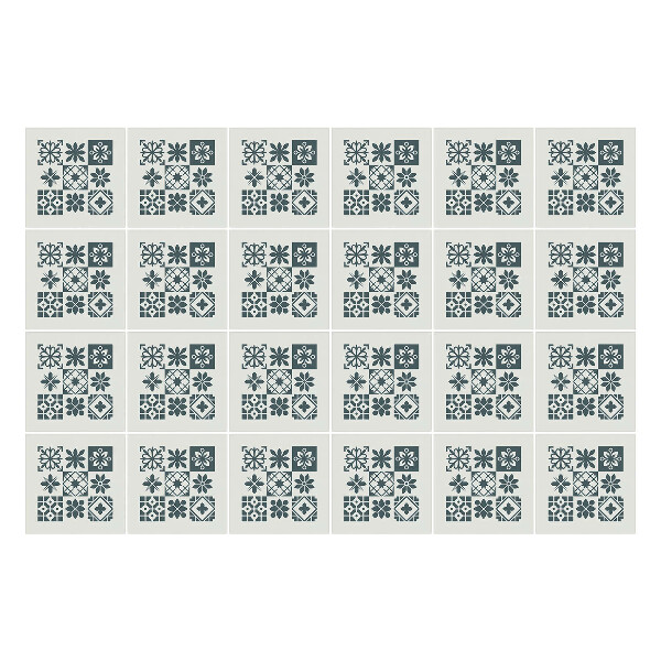 Csempe matrica Geometrikus virágok és formák