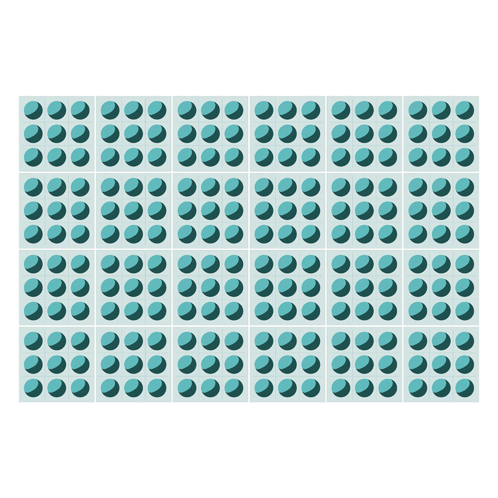 Csempe matrica Szimmetrikus ellipszisek egy rácsban