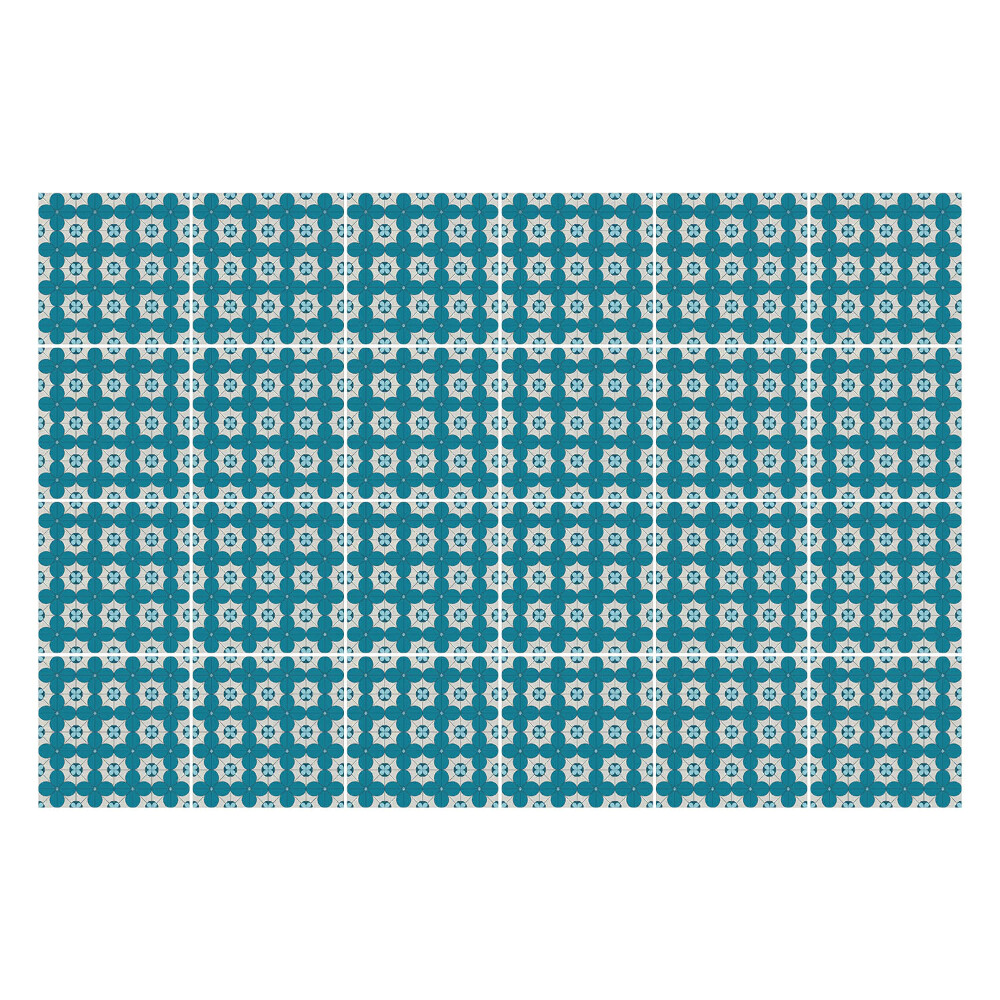 Csempe matrica Geometrikus virágok hálóban