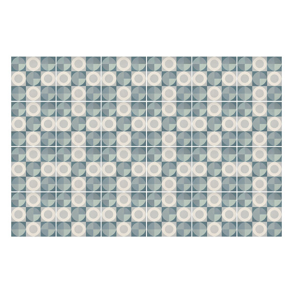 Öntapadós csempe matrica Geometriai körök egy rácsban