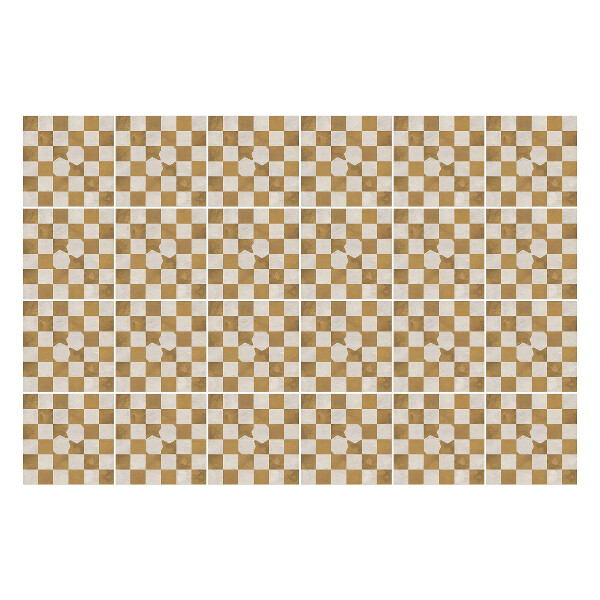 Csempe matrica Virágmotívumú sakktábla