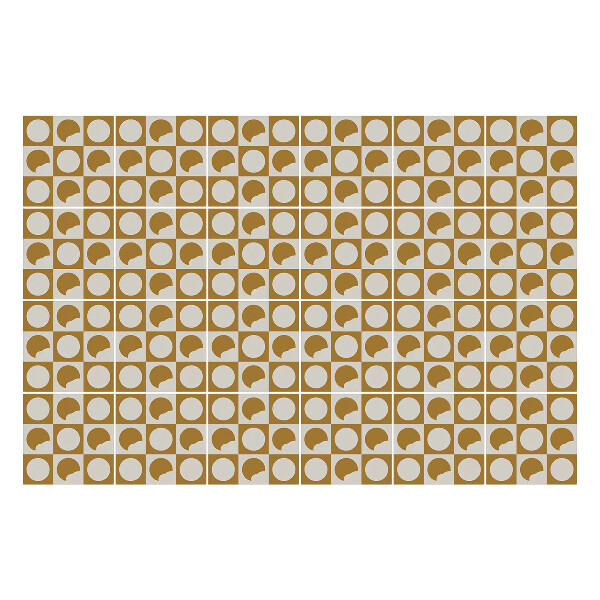 Öntapadós csempe matrica Absztrakt körök és levelek