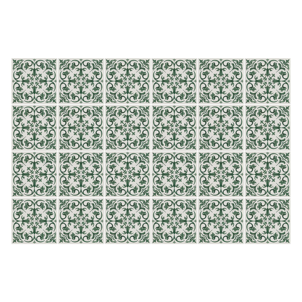 Csempe matrica Összetett növényi motívumok