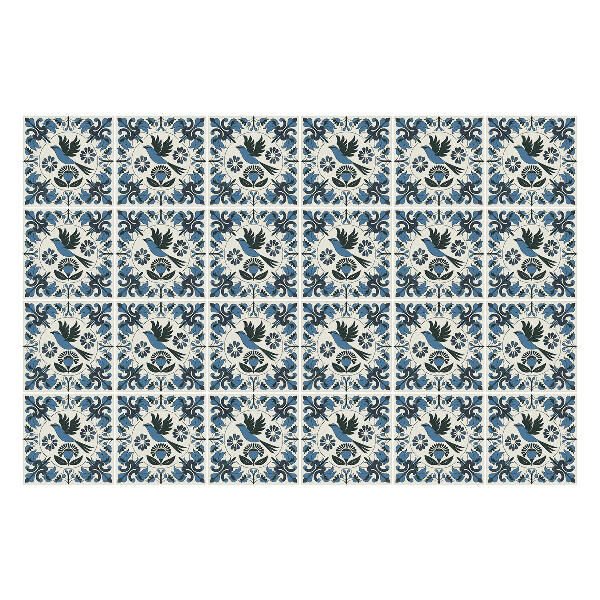 Öntapadós csempe matrica Virágdíszek elrendezésben