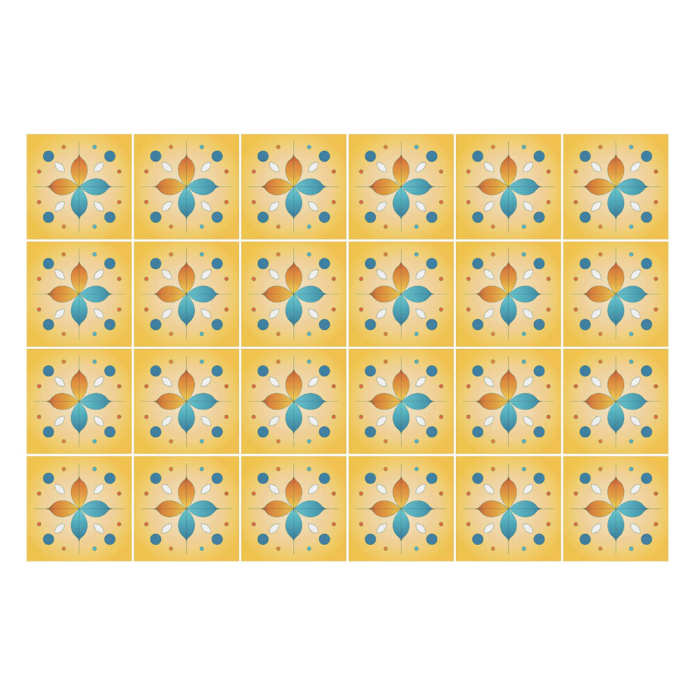 Csempe matrica Virágmotívumok hálóban