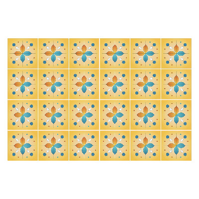 Csempe matrica Virágmotívumok hálóban