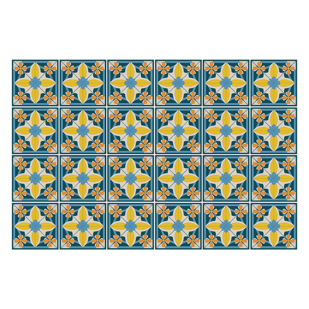 Csempe matrica Virágmotívumok hálóban