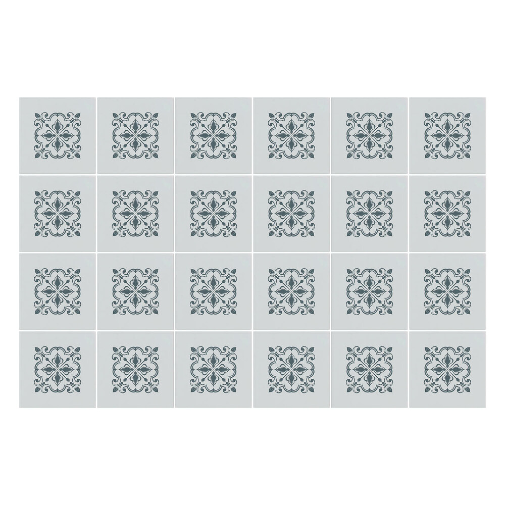 Öntapadós csempe matrica Virágdíszek hálóban